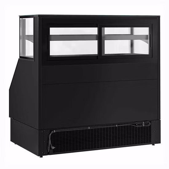 Enfriador refrigerado de múltiples pisos para jugo y queso con alcance en exhibición